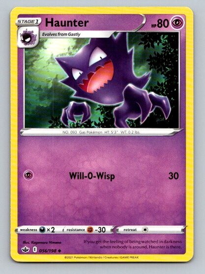 2021 Pokemon Card Chilling Reign Haunter 56/198