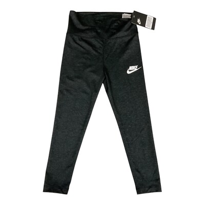 *NEW* Nike Girls Leggings 36I104 023 Black Sparkle Glitter Pants Size 
