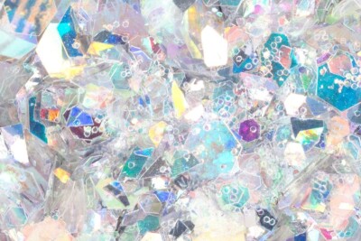 Jolifin Hexagon Glittermix - crystal irisierend #D701
