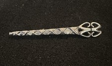 Lovely Vintage Scottish Celtic Silver Tone Dagger Brooch or Kilt Pin