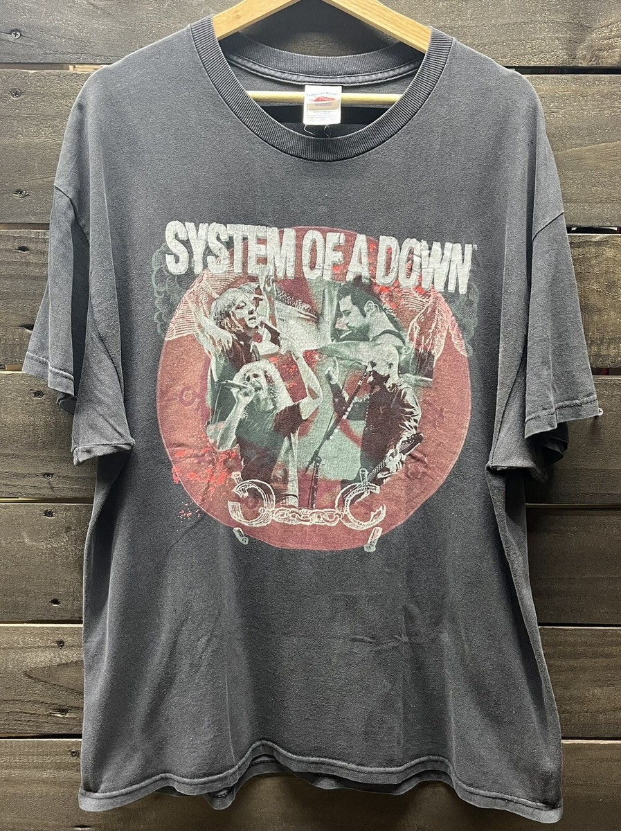Vintage System Of The Down Men's T-shirt Sz XL Faded Band Tour
