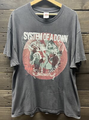 00s SYSTEM OF A DOWN vintage tシャツ XL Vintage System Of The Down Men's T-shirt Sz XL Faded Band Tour
