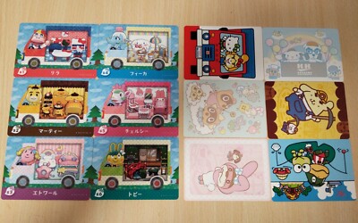 amiibo card x all 6 + seal Sanrio Animal Crossing Hello kitty