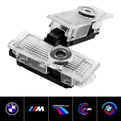 2pcs Car Door Welcome Lights For BMW 1 3 5 7 Series M Performance E46 E52 E53 E6