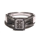 10k white Gold .81 ct.  invisible Princess Diamonds Engagement Ring 3.6g estate — photo 3