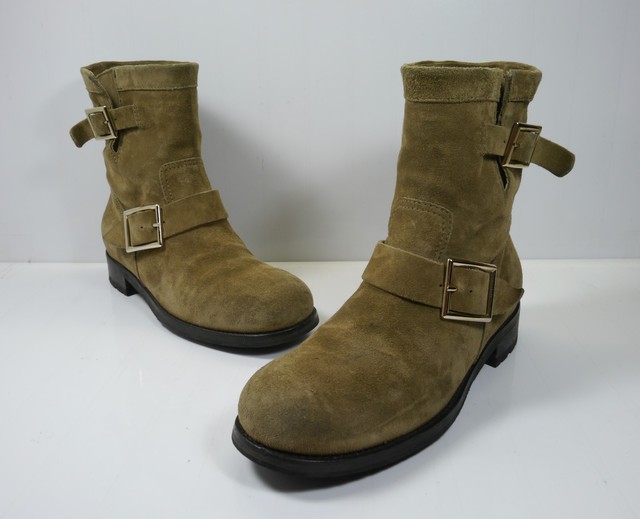 biker boots taupe