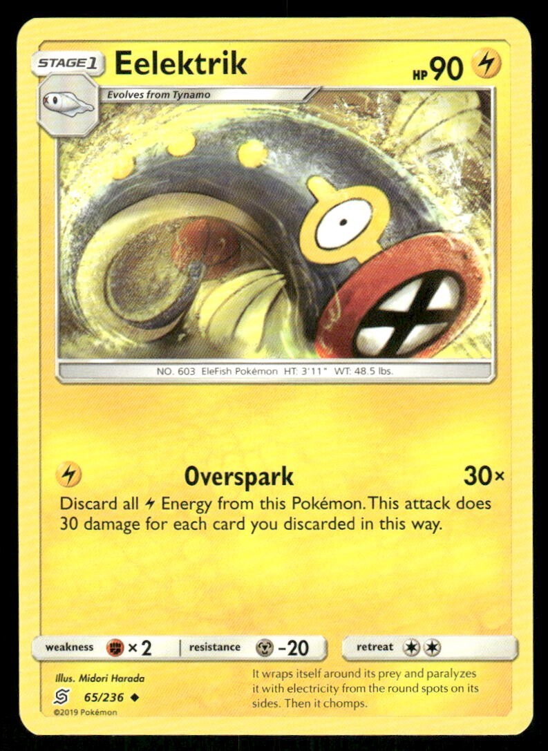 Eelektrik 65/236 Unified Minds Pokemon TCG trading card