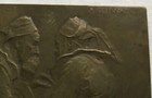 Vtg 1912 A. Schwab Bronze Plaque Les Commeres V. Canale Stamp 2 Ladies Gossiping — photo 3