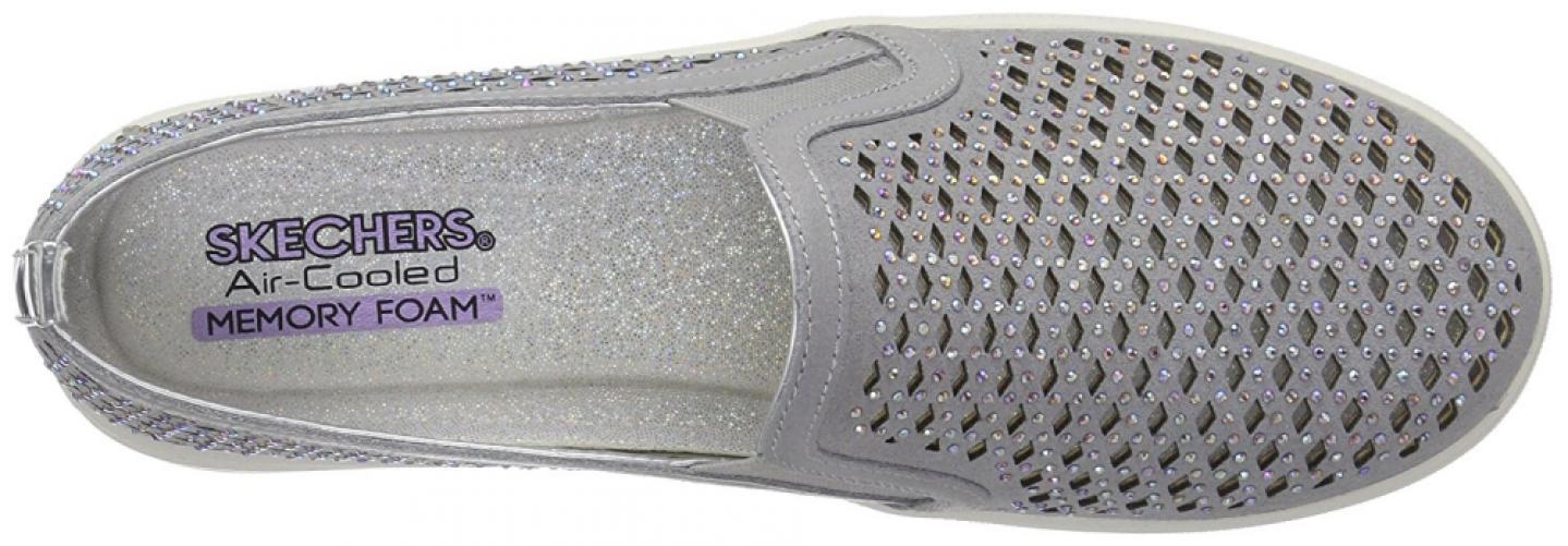 skechers street double up diamond slip on trainer
