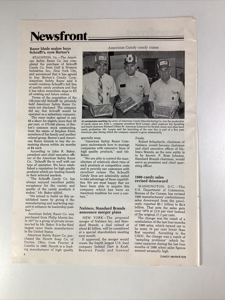 Andes Candy Print Ad Original Vintage 1981 Rare VHTF Delavan WI