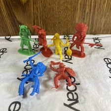 Vintage Native American Toy Figure Lot of 6