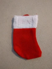 6 1/2 inch Mini Christmas Stocking Plain Red 269007
