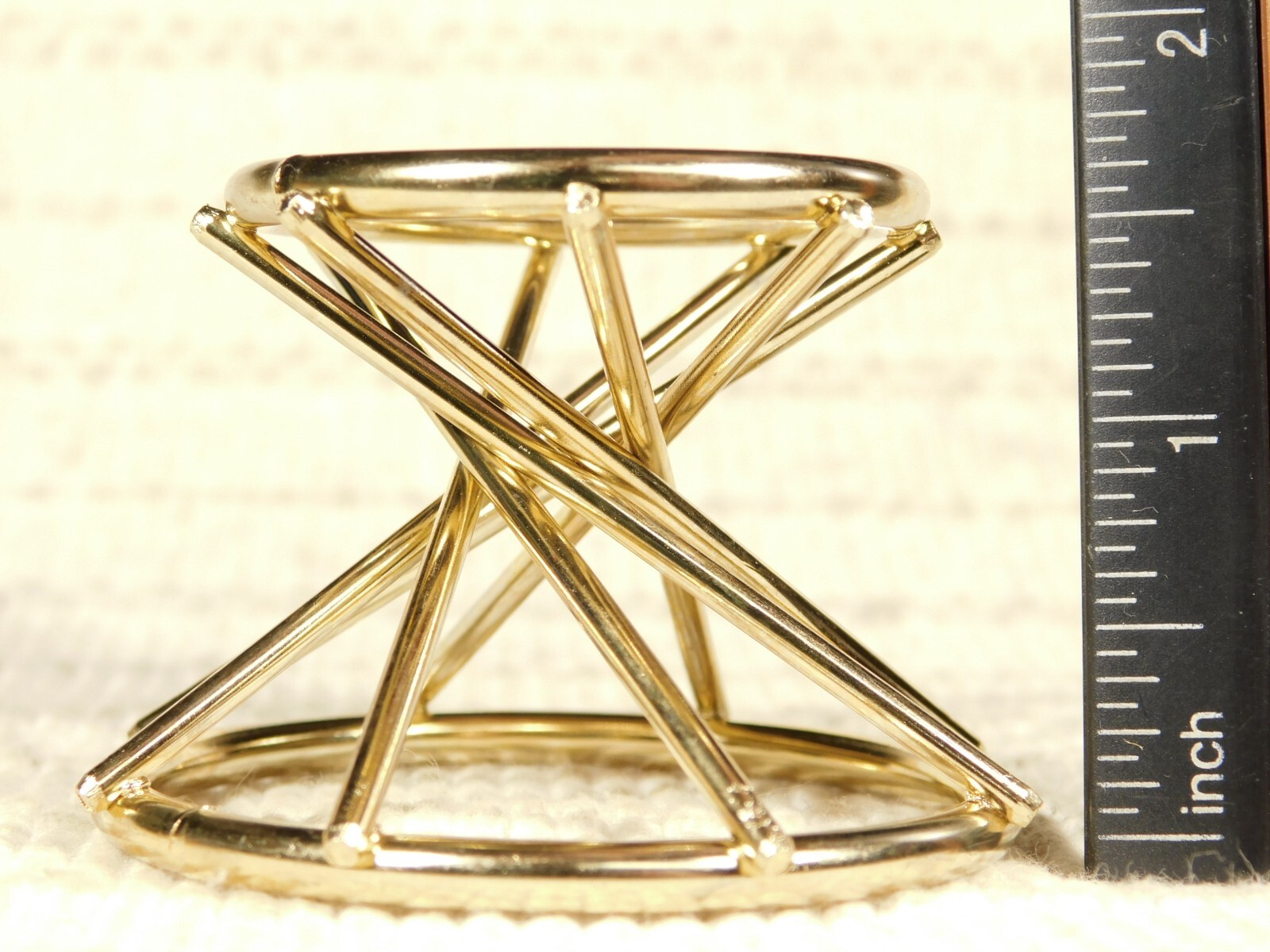 Sphere Display Stand Gold Color with Swirl Design