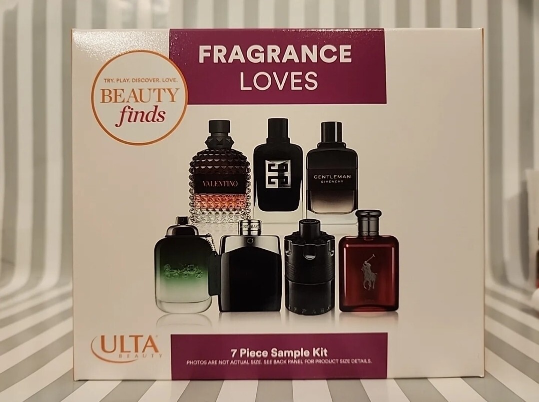 Ulta Beauty Fragrance Loves Men 7 Piece Sample Set Valentino