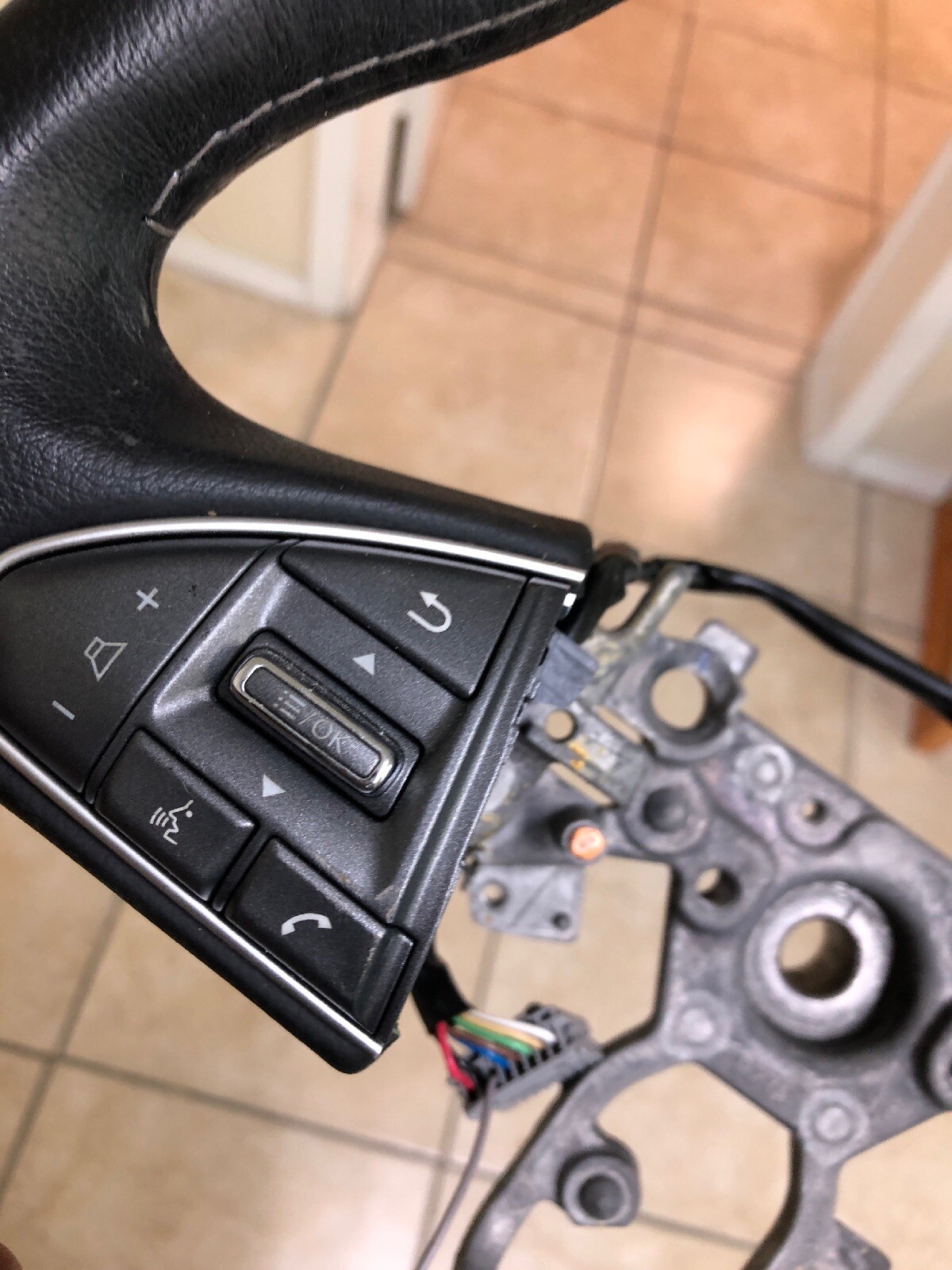 2014 2015 INFINITI Q50 STEERING WHEEL BLACK LEATHER 43307 eBay