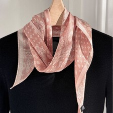 New Boutique 100 Mulberry Silk Rhombus Thin Necktie Scarf Printed 126   36cm  