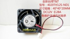 T T 4020TH12S-ND1 40 20 DC12V 0.28A 40 20MM 2-Pin Silent Cooling Fan
