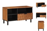 Tv-SchräNk Mit Regal Akazienbraune OberfläChe 80X33,5X46 Cm