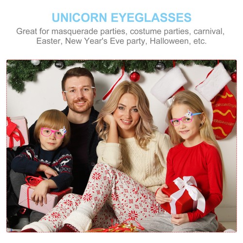 4 Piezas Gafas Unicornio Dibujos Animados Niño Nochevieja Fiesta Anteojos Celebración - Imagen 11 de 12