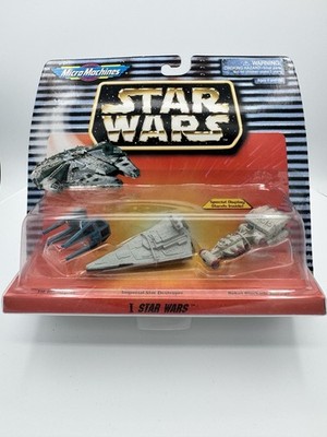 Micro Machines Star Wars Set Imperial Star Destroyer Tie Intercept Rebel Transpt
