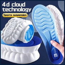 4D Cloud Technology Sports Insoles for Shoes PU Sole Soft Breathable Shock