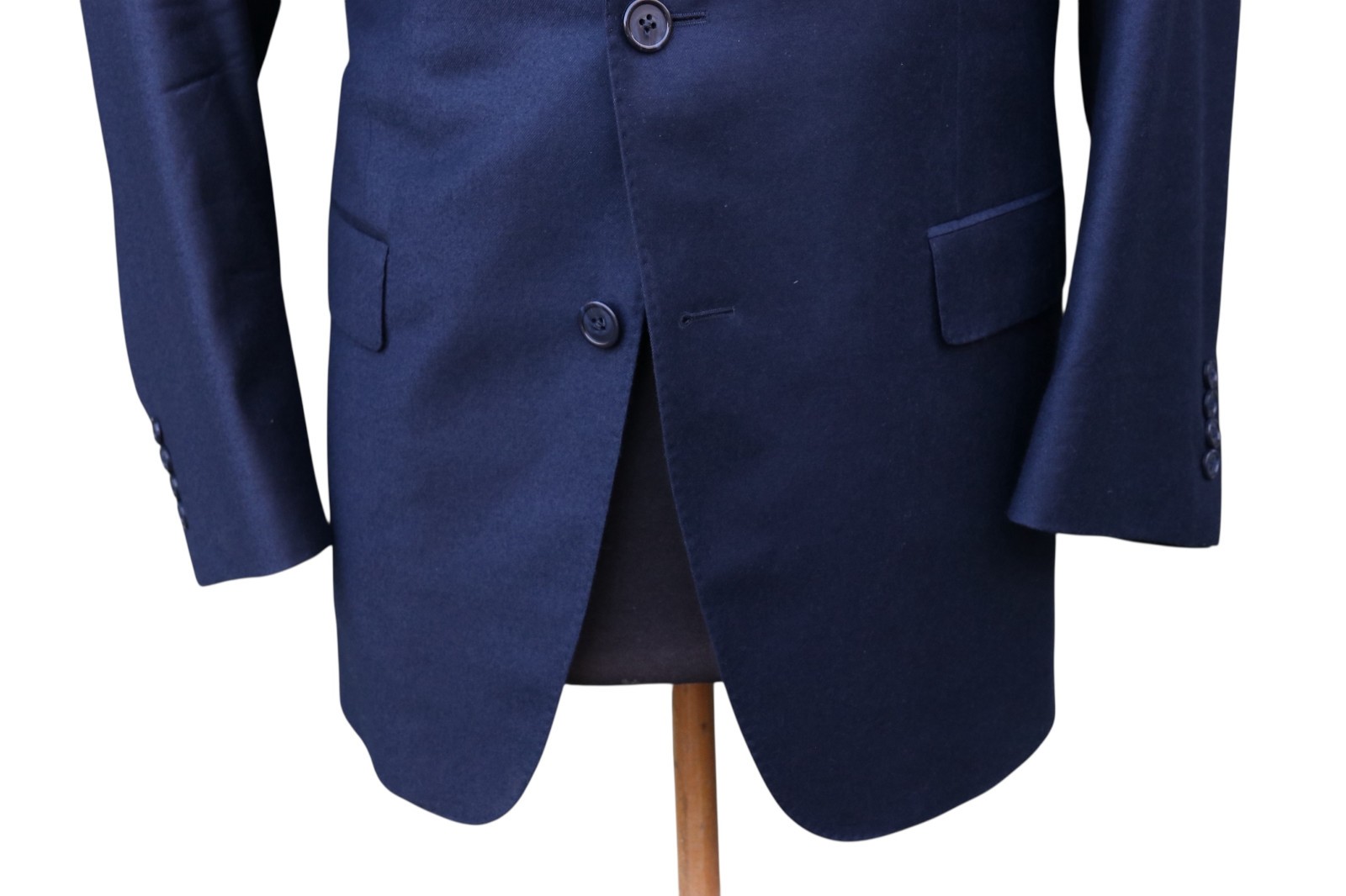 Samuelsohn Performance Solid Blue Wool Cashmere T… - image 5