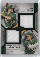 2024 Tier One Dual Player Relics Green 32/49 Zack Gelof Tyler Soderstrom 10h2