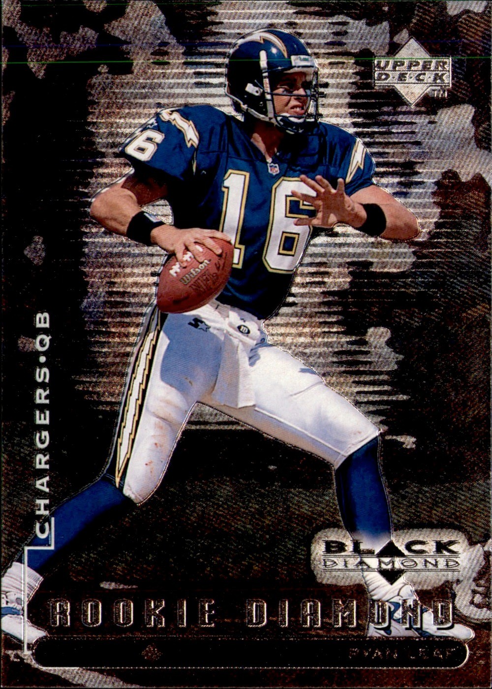 1998 Upper Deck Black Diamond Rookie Edition #105 Ryan Leaf Triple #/1000