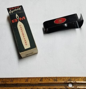 Vintage BM LYSHOVL Metal Candle Plane IOB International Candle House, Boston