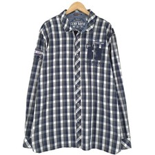 Camp David Mens Shirt Check Cotton Button Up Casual Classic Af9 Size 3XL