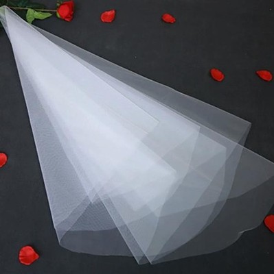 Single-layer plain yarn bride wedding veil