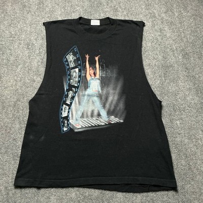 Vintage Britney Spears Live 2000 Tour Muscle Tee Black All Sport Events Medium