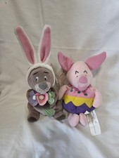 Mouseketoys Easter Bunnt Gopher 7"  Disney Store Easter Egg Piglet 8".