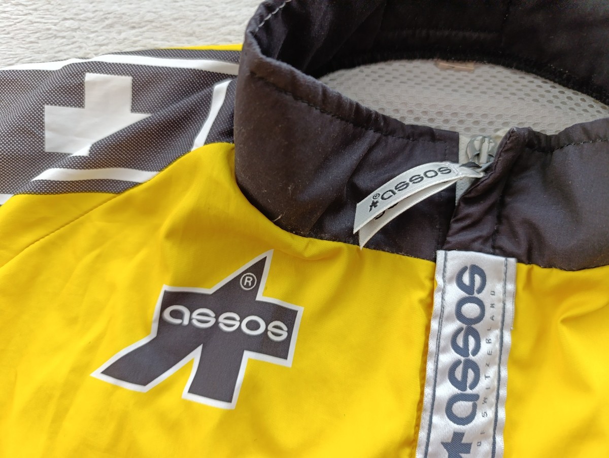 Assos Prosline mens vintage Yellow Long Sleeve cycling jersey
