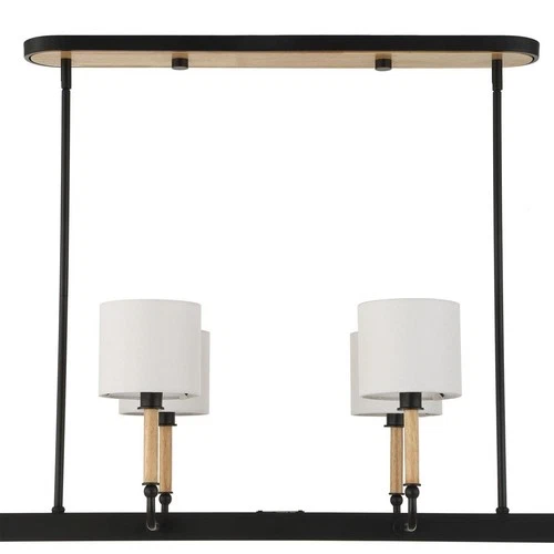 Uttermost 21629 Franconia 8 Light 48 inch Matte Black Pendant Ceiling Light - Picture 3 of 10