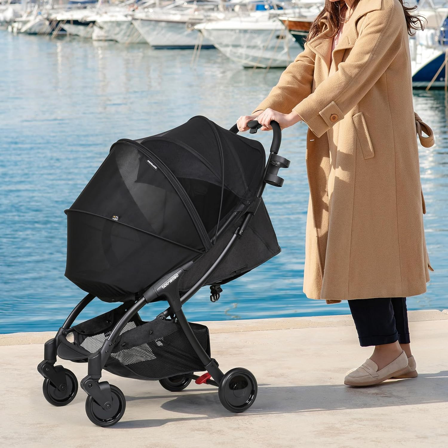 Universal Stroller Sun Shade & Mosquito Net – 2-In-1 Baby Stroller Cover with UV