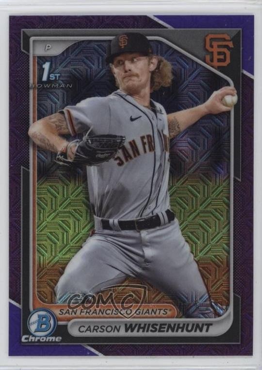 2024 Bowman Mega Box Purple Mojo Refractor /250 Carson Whisenhunt #BCP-96 d4v