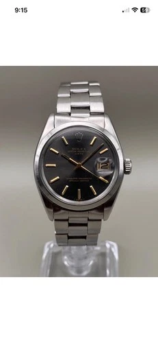 Rolex Oyster Perpetual Date 1500 Grey Gilts Dial 34mm Cal. 1570 Vintage Rare
