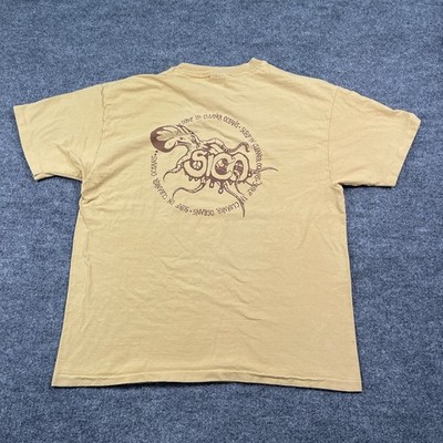 Vintage 90s SICO Octopus Surfer Shirt XL 23x27 Beige Surf-In-Cleaner-Ocean
