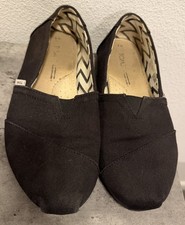 TOMS Women's Classic Alpargata slip-on shoes Black SZ 6 Free Shipping