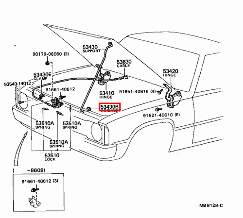 Genuine Toyota LandCruiser 80 60 Series FJ FZJ HJ BJ Bonnet Support Rod Grommet - Picture 13 of 20