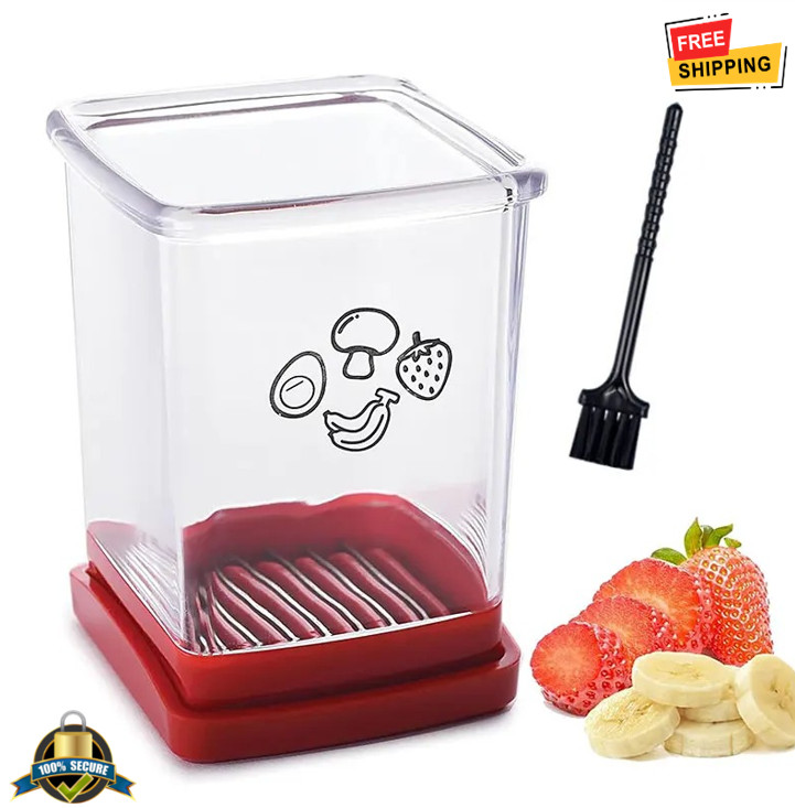 Fruit Cup Slicer With Push Plate Egg Banana Strawberry Cutter Kitchen Gadget