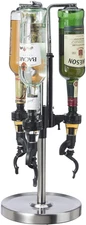 Professional 3-Bottle Revolving Liquor Dispenser, Stainless Steel