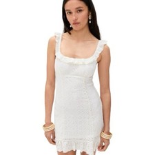 Reformation Nora Knit Mini Ivory Dress- NWT Size Medium