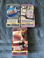 DIY FRIENDSHIP BRACELET Kit Makes 15 Bracelets w/storage box charms X 3. NEW