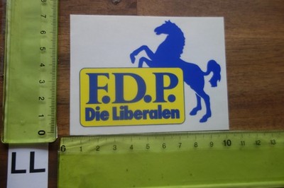 Alter Aufkleber Politik Partei Wahlen FDP F.D.P.  Niedersachsen
