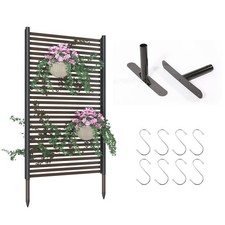 Outdoor Privacy Screens - Length: 43in, Height: 70.8in Exterior Metal Privacy...