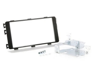 Pour Mitsubishi L200 Kjot Diaphragme Autoradio Cadre de Montage 2-DIN Noir Poli - Photo 1/2