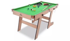 5ft Folding Snooker & Pool Table Oak Finish Hy-Pro - New Boxed