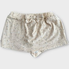 Tommy Bahama Girls Tan Floral Bow Front Short Skort. Size 4
